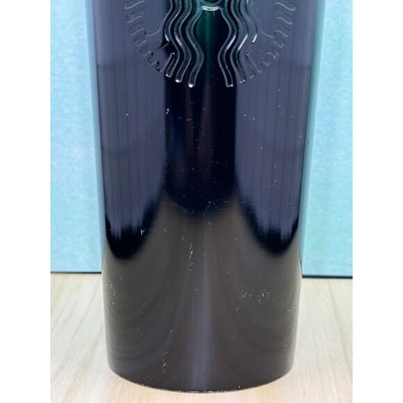 Starbucks Large Gr Metallic, Reflective, Metal Cup, Screw on lid‎ straw opening - Picture 2 of 8